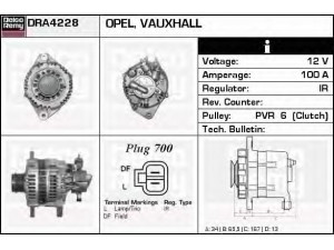 DELCO REMY DRA4228 kintamosios srovės generatorius 
 Elektros įranga -> Kint. sr. generatorius/dalys -> Kintamosios srovės generatorius
8973695070, 6204183, 97355198, LR1100-508