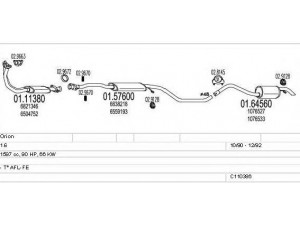 MTS C110386003358 išmetimo sistema 
 Išmetimo sistema -> Išmetimo sistema, visa