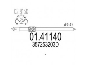 MTS 01.41140 išleidimo kolektorius 
 Išmetimo sistema -> Išmetimo vamzdžiai
357253203D
