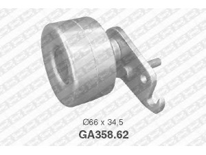 SNR GA358.62 įtempiklio skriemulys, V formos rumbuotas diržas 
 Diržinė pavara -> V formos rumbuotas diržas/komplektas -> Įtempiklio skriemulys
1281-17, 75491923, 1281-17