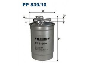 FILTRON PP839/10 kuro filtras 
 Techninės priežiūros dalys -> Papildomas remontas
8E0127401D, 8E0127401, 8E0127401A