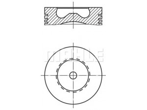 MAHLE ORIGINAL 033 PI 00101 002 stūmoklis 
 Variklis -> Cilindrai/stūmokliai