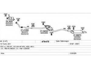 MTS C020256000627 išmetimo sistema 
 Išmetimo sistema -> Išmetimo sistema, visa