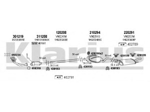 KLARIUS 930857E išmetimo sistema 
 Išmetimo sistema -> Išmetimo sistema, visa