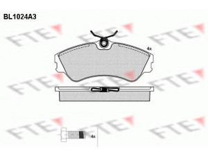 FTE BL1024A3 stabdžių trinkelių rinkinys, diskinis stabdys 
 Techninės priežiūros dalys -> Papildomas remontas
701 698 151 C