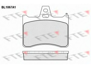 FTE BL1067A1 stabdžių trinkelių rinkinys, diskinis stabdys 
 Techninės priežiūros dalys -> Papildomas remontas
425129, 95462429, 95565564, 95624482