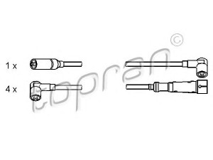 TOPRAN 100 192 uždegimo laido komplektas 
 Kibirkšties / kaitinamasis uždegimas -> Uždegimo laidai/jungtys
025 998 031