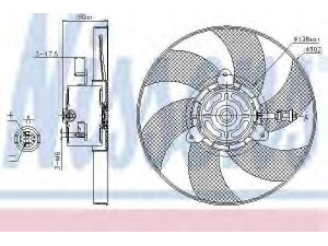 NISSENS 85719 ventiliatorius, radiatoriaus 
 Aušinimo sistema -> Oro aušinimas
6K0959455A, 6K0959455A