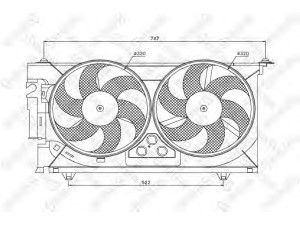 STELLOX 29-99288-SX ventiliatorius, radiatoriaus 
 Aušinimo sistema -> Oro aušinimas
125334, 125354, 1308H4, 1308T4