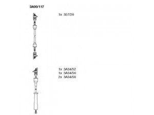 BREMI 3A00/117 uždegimo laido komplektas 
 Kibirkšties / kaitinamasis uždegimas -> Uždegimo laidai/jungtys
33705-80040