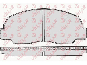 VILLAR 626.0314 stabdžių trinkelių rinkinys, diskinis stabdys