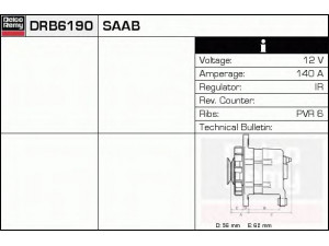 DELCO REMY DRB6190 kintamosios srovės generatorius 
 Elektros įranga -> Kint. sr. generatorius/dalys -> Kintamosios srovės generatorius
93184940