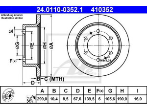 ATE 24.0110-0352.1 stabdžių diskas 
 Dviratė transporto priemonės -> Stabdžių sistema -> Stabdžių diskai / priedai
4840105101, 4840105110