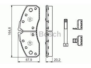 BOSCH 0 986 494 548 stabdžių trinkelių rinkinys, diskinis stabdys
41060 MB625