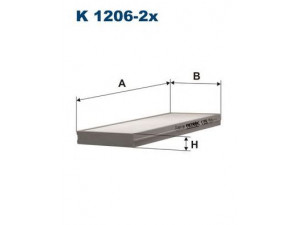 FILTRON K1206-2x filtras, salono oras 
 Techninės priežiūros dalys -> Techninės priežiūros intervalai
0K9A56152XA
