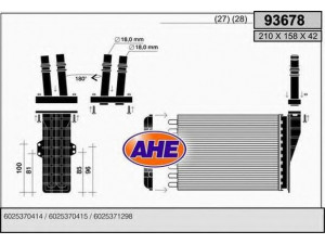 AHE 93678 šilumokaitis, salono šildymas 
 Šildymas / vėdinimas -> Šilumokaitis
6025370414