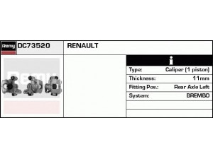 DELCO REMY DC73520 stabdžių apkaba 
 Dviratė transporto priemonės -> Stabdžių sistema -> Stabdžių apkaba / priedai
8111861, 7 701 205 493, 7 711 134 465