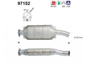 AS 97152 katalizatoriaus keitiklis 
 Išmetimo sistema -> Katalizatoriaus keitiklis
1367865, 8602943