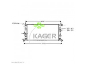KAGER 31-0787 radiatorius, variklio aušinimas 
 Aušinimo sistema -> Radiatorius/alyvos aušintuvas -> Radiatorius/dalys
1300160, 1300221, 24402888, 52464524