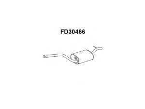 VENEPORTE FD30466 vidurinis duslintuvas 
 Išmetimo sistema -> Duslintuvas
1067311, 1121570, 1341340