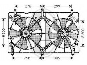 DIEDERICHS 8521902 ventiliatorius, radiatoriaus 
 Aušinimo sistema -> Oro aušinimas
19015RAAA02, 19020RAAA01, 19020RAAA02