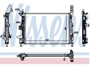 NISSENS 66860 radiatorius, variklio aušinimas 
 Aušinimo sistema -> Radiatorius/alyvos aušintuvas -> Radiatorius/dalys
1766348, 1804849, 1830145, CV618005VA