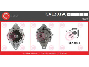 CASCO CAL20190AS kintamosios srovės generatorius 
 Elektros įranga -> Kint. sr. generatorius/dalys -> Kintamosios srovės generatorius
2310012G00, 2310012G01, 2310012G02