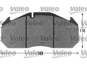 VALEO 541714 stabdžių trinkelių rinkinys, diskinis stabdys