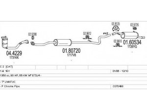 MTS C070498010383 išmetimo sistema 
 Išmetimo sistema -> Išmetimo sistema, visa