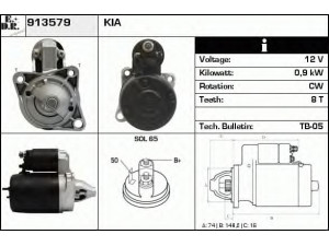 EDR 913579 starteris 
 Elektros įranga -> Starterio sistema -> Starteris
B593-18-400, B676-18-400, B676-18-400A