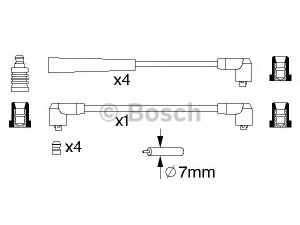 BOSCH 0 986 356 719 uždegimo laido komplektas 
 Kibirkšties / kaitinamasis uždegimas -> Uždegimo laidai/jungtys