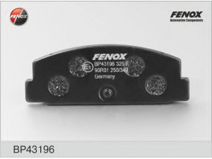 FENOX BP43196 stabdžių trinkelių rinkinys, diskinis stabdys 
 Techninės priežiūros dalys -> Papildomas remontas
GJYA2643Z, GJYA2643ZA, GJYA2648Z