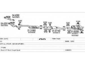 MTS C050072000772 išmetimo sistema 
 Išmetimo sistema -> Išmetimo sistema, visa