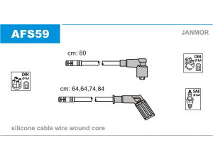 JANMOR AFS59 uždegimo laido komplektas 
 Kibirkšties / kaitinamasis uždegimas -> Uždegimo laidai/jungtys
115 480508900, 60522981, 60569567