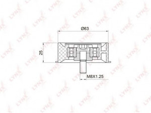 LYNXauto PB-3024 kreipiantysis skriemulys, paskirstymo diržas 
 Diržinė pavara -> Paskirstymo diržas/komplektas -> Laisvasis/kreipiamasis skriemulys
56 36 455, 55350580