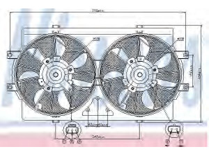 NISSENS 85388 ventiliatorius, radiatoriaus 
 Aušinimo sistema -> Oro aušinimas
4592084, 4592087, 4761507, 4761509