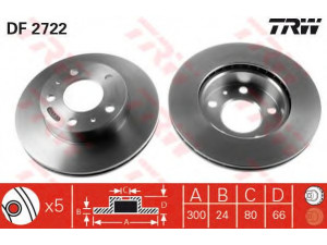 TRW DF2722 stabdžių diskas 
 Stabdžių sistema -> Diskinis stabdys -> Stabdžių diskas
4246K3, 4246Y3, 424935, 424936