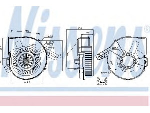 NISSENS 87028 vidaus pūtiklis 
 Šildymas / vėdinimas -> Orpūtė/dalys
6Q1819015, 6Q1819015B, 6Q1819015C