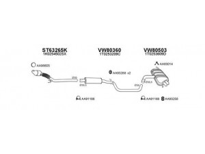 VENEPORTE 800304 išmetimo sistema 
 Išmetimo sistema -> Išmetimo sistema, visa