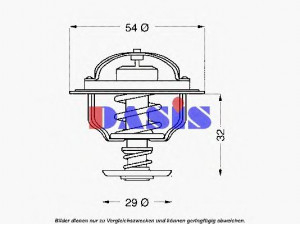 AKS DASIS 751858N termostatas, aušinimo skystis 
 Aušinimo sistema -> Termostatas/tarpiklis -> Thermostat