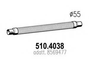 ASSO 510.4038 lanksti žarna, išmetimo sistema
8569477