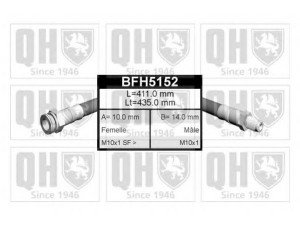 QUINTON HAZELL BFH5152 stabdžių žarnelė 
 Stabdžių sistema -> Stabdžių žarnelės
46 454 003, 46 554 126