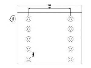 TEXTAR 19892 stabdžio antdėklas, būgninis stabdys