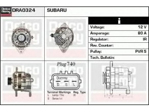 DELCO REMY DRA0324 kintamosios srovės generatorius 
 Elektros įranga -> Kint. sr. generatorius/dalys -> Kintamosios srovės generatorius
A2TB2891, A2TB2991, A2TB6291, 23700-AA31A