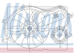 NISSENS 85428 ventiliatorius, radiatoriaus 
 Aušinimo sistema -> Oro aušinimas
51733898, 51744937, 60679290