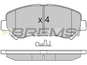 BREMSI BP3321 stabdžių trinkelių rinkinys, diskinis stabdys 
 Techninės priežiūros dalys -> Papildomas remontas
5581057L50, D1060-JD00A, D1060-JE00A
