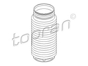 TOPRAN 302 210 apsauginis dangtelis/gofruotoji membrana, amortizatorius 
 Pakaba -> Amortizatorius
1 089 914, 1 105 883, 1 121 911