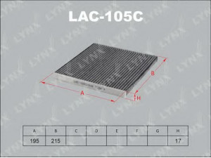 LYNXauto LAC-105C filtras, salono oras 
 Techninės priežiūros dalys -> Techninės priežiūros intervalai
72880-AG0009P, 72880-XA00A, 08974-00820