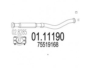 MTS 01.11190 išleidimo kolektorius 
 Išmetimo sistema -> Išmetimo vamzdžiai
75519168