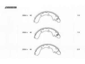 NIPPARTS J3505030 stabdžių trinkelių komplektas 
 Techninės priežiūros dalys -> Papildomas remontas
MB587727, MB587728, MB587729, MB668336